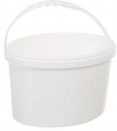 Відро POLIPLAST овальне з пластиковою ручкою (харчовий пластик) 10 л біле